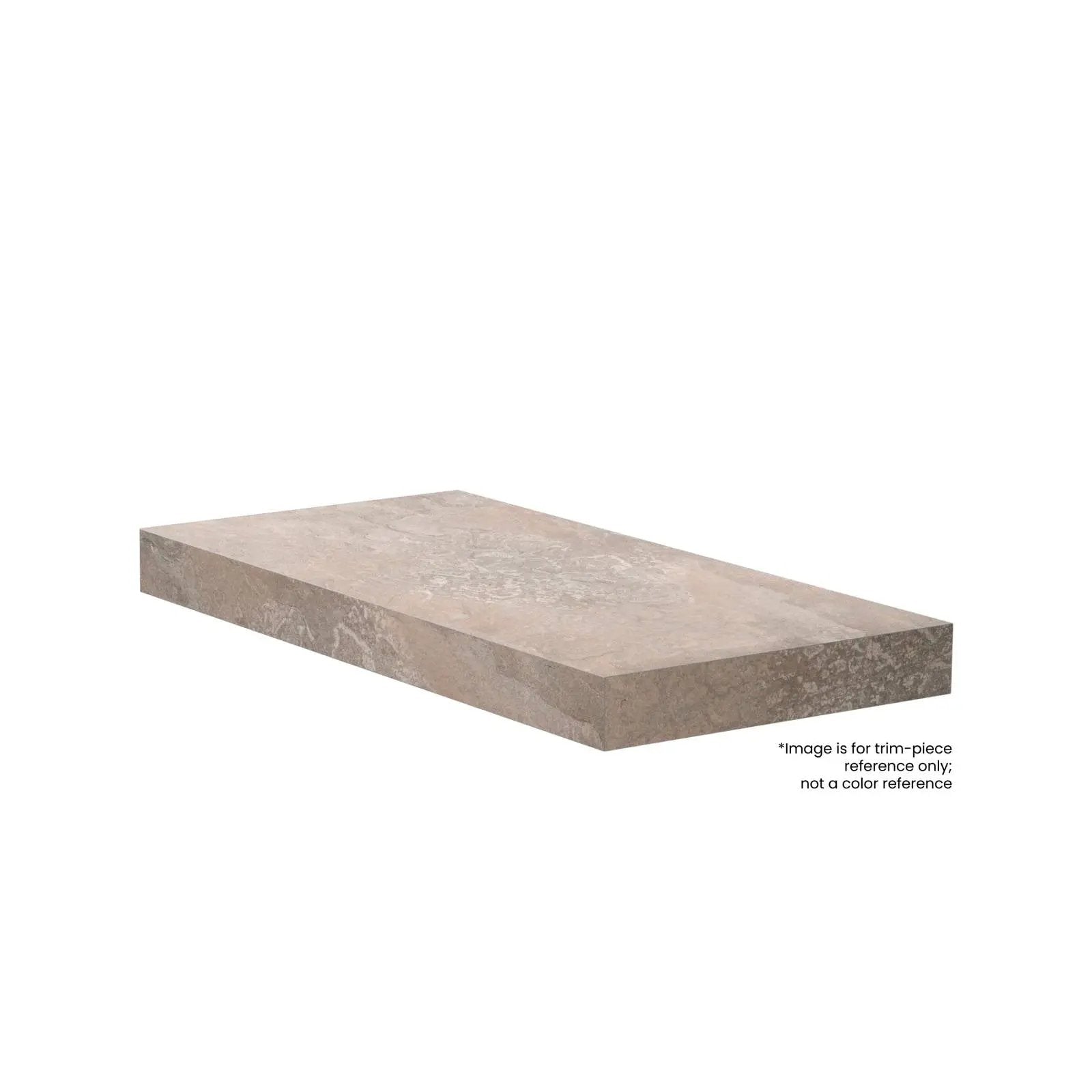 Frontier20 Travertine Select Cross Cut Scabas L Shape Closure Corner Left Look Porcelain Moldings 12x24 by landmarkceramics