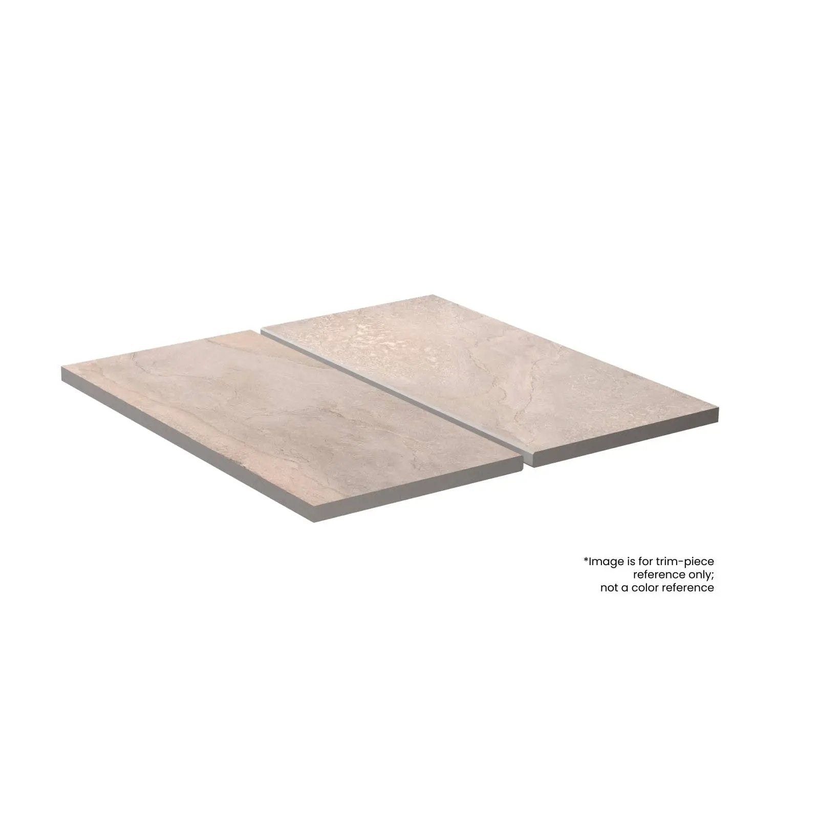 Frontier20 Sand Linear Cover Drain Set Limestone Look Porcelain Moldings 24x48 by landmarkceramics