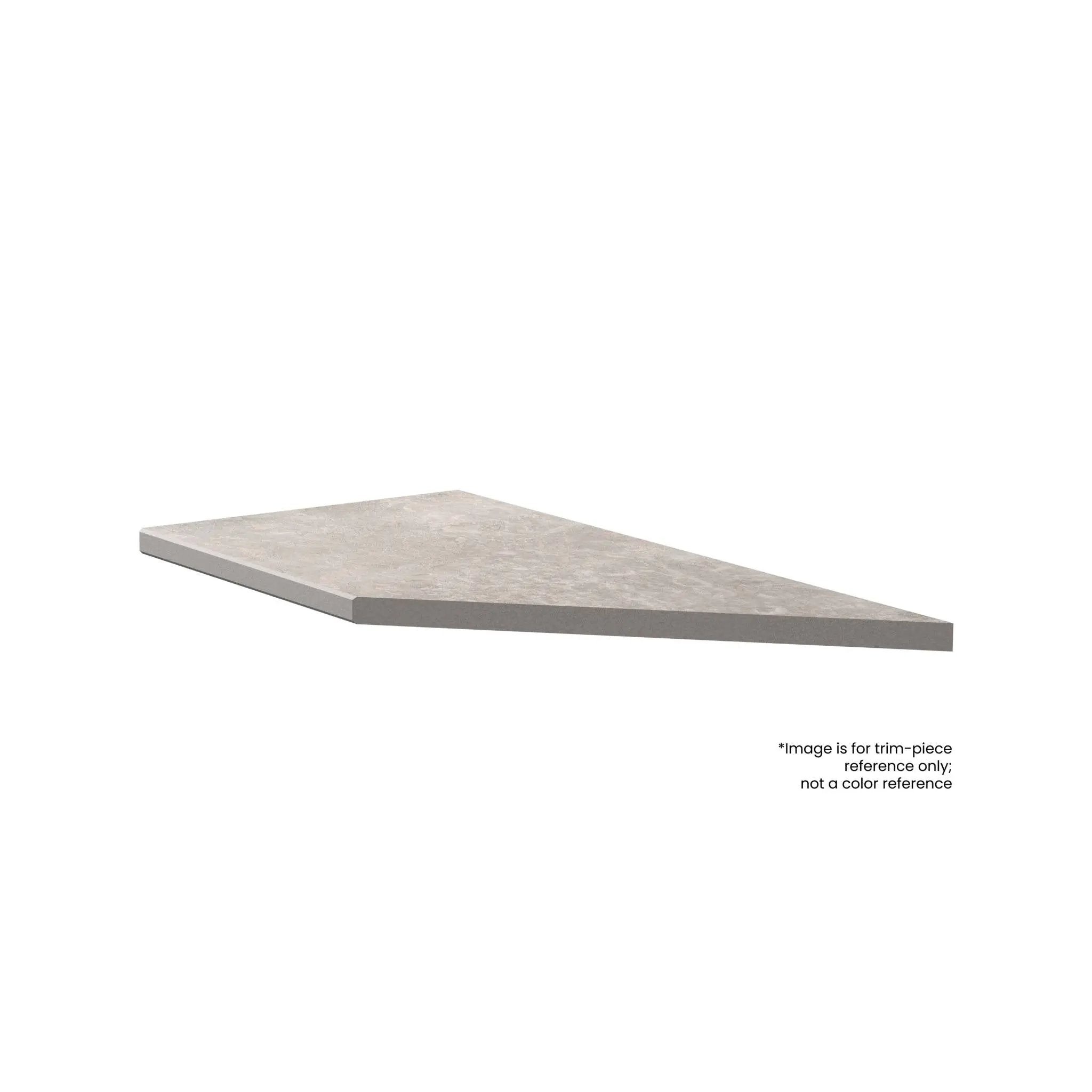 Frontier20 Sand Coping & Stair Tread Corner Left Limestone Look Porcelain Moldings 12x24 by landmarkceramics