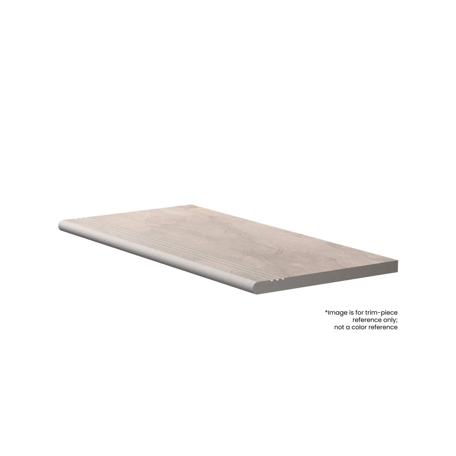 Frontier20 Barge Gold Grip Stair Tread Bullnose Quartz Look Porcelain Moldings 12x24 by landmarkceramics