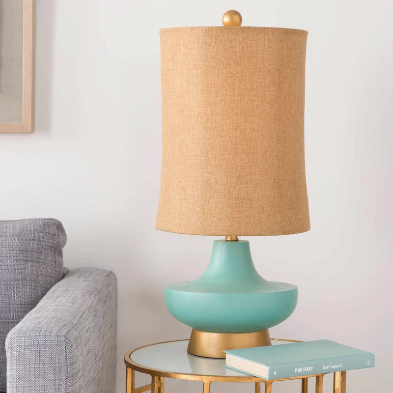 Aringay Aqua Textured Table Lamp by Boutique Rugs