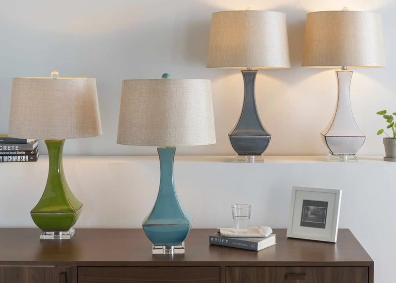 Kalilangan Gray Ceramic Table Lamp by Boutique Rugs
