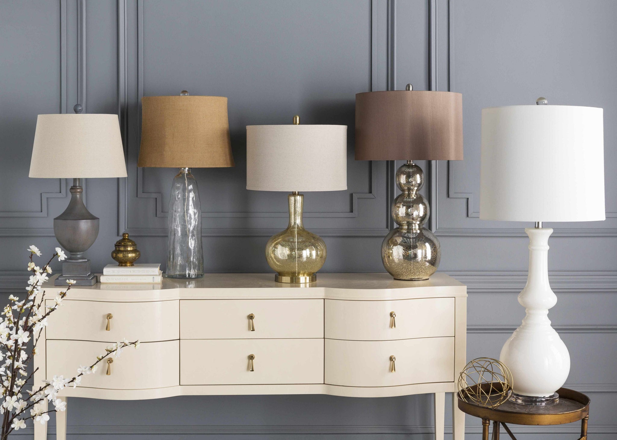 Tinoto Glass Table Lamp - Clearance by Boutique Rugs