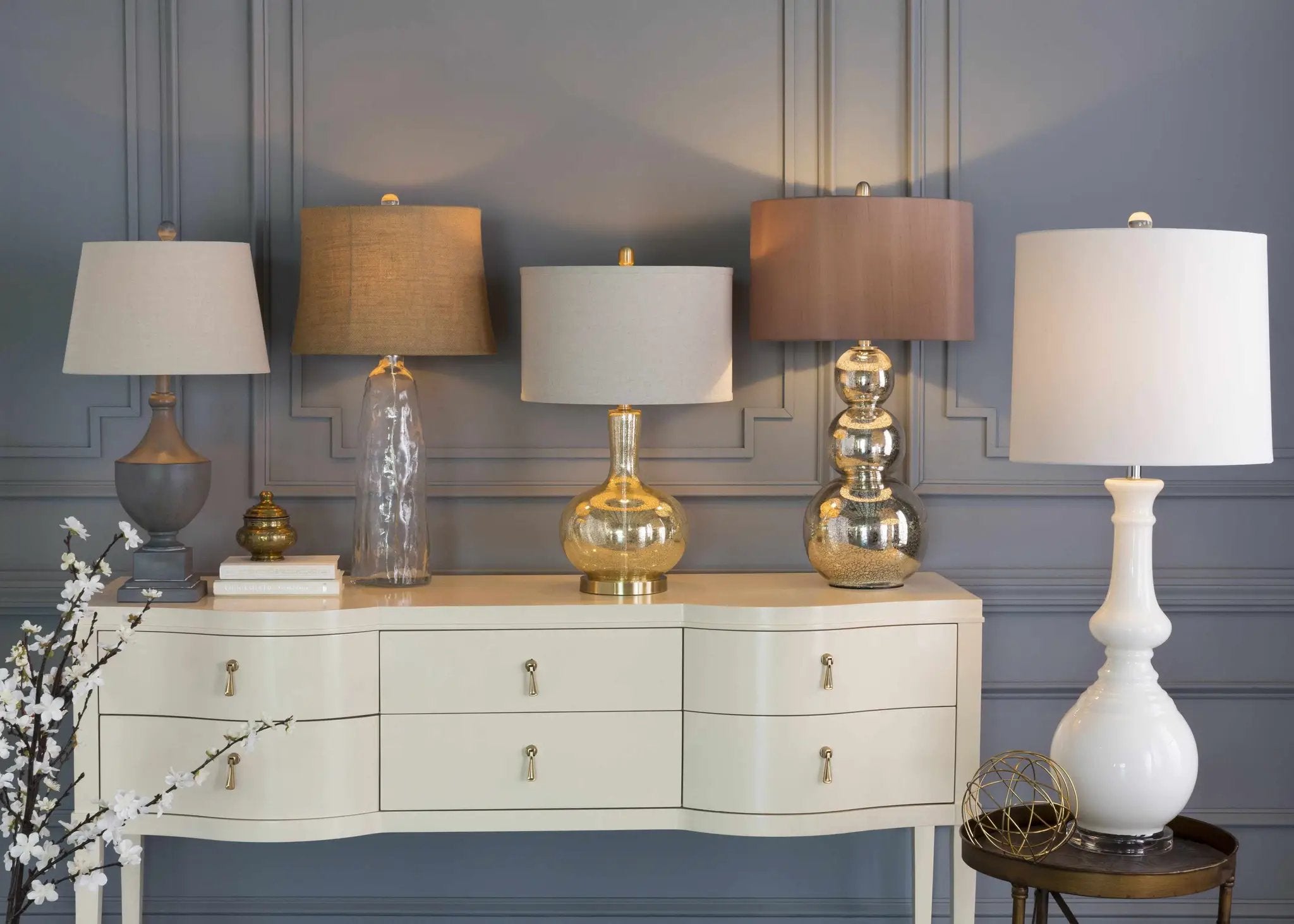 Tinoto Glass Table Lamp - Clearance by Boutique Rugs