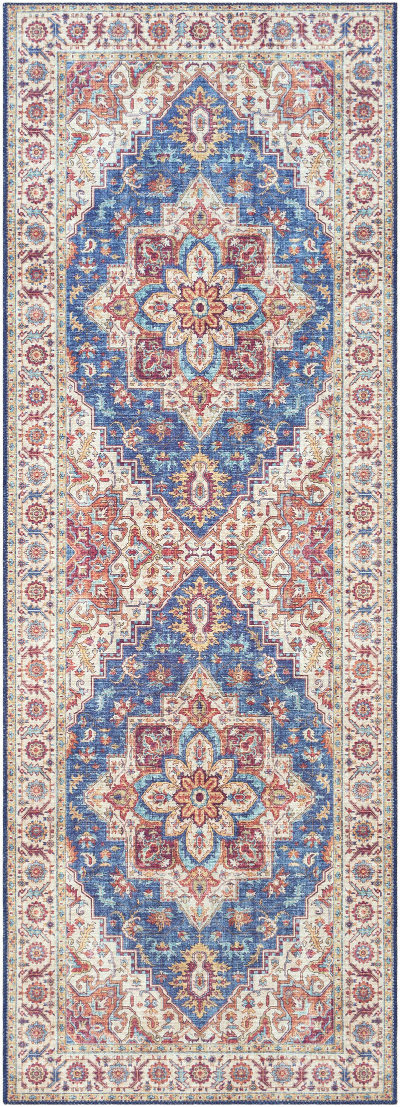 Kapaa Blue Medallion Rug - Clearance by Boutique Rugs