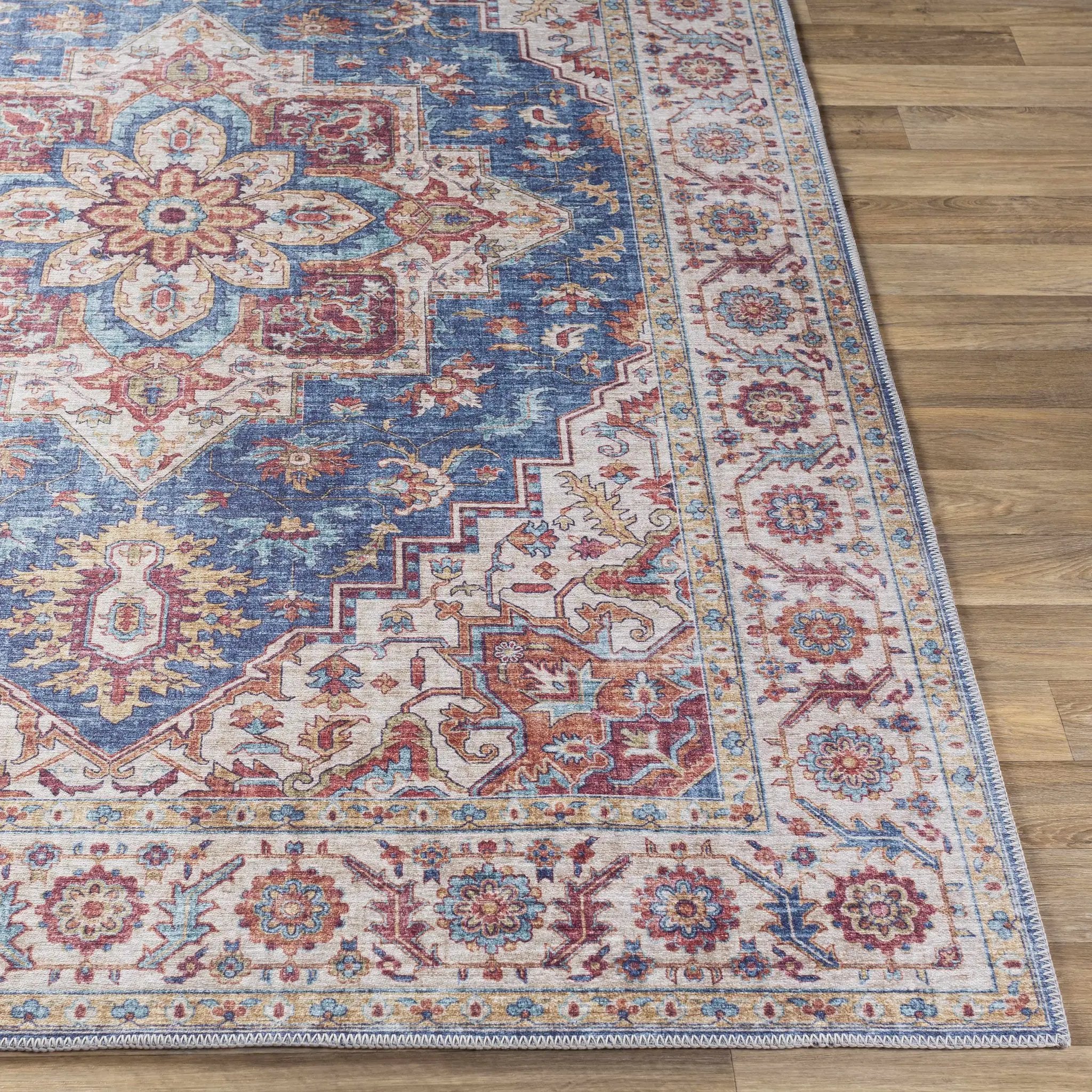 Kapaa Blue Medallion Rug - Clearance by Boutique Rugs