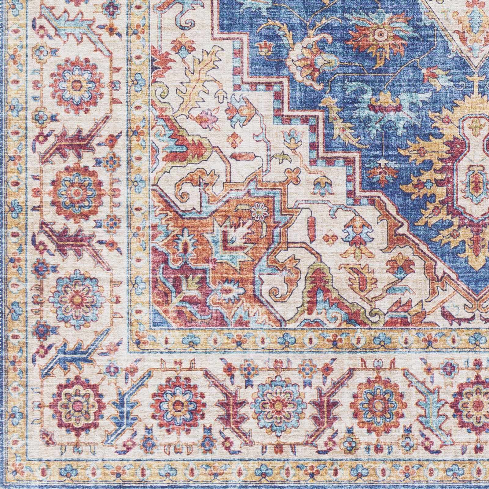 Kapaa Blue Medallion Rug - Clearance by Boutique Rugs