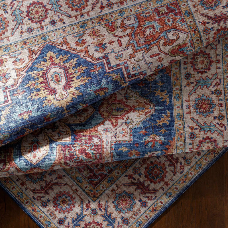 Kapaa Blue Medallion Rug - Clearance by Boutique Rugs
