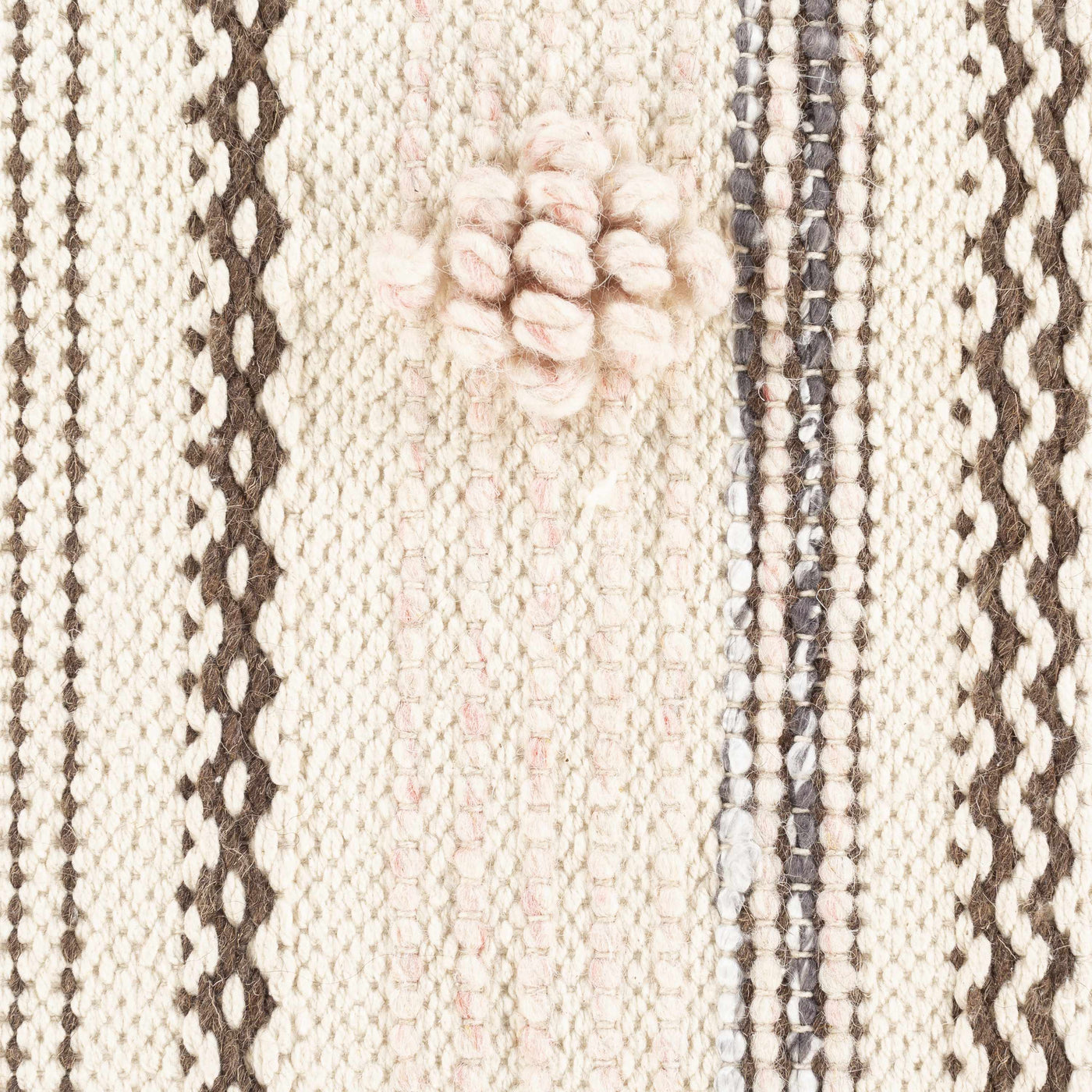 Lenorah Pink&White Textured Throw Pillow - Clearance by Boutique Rugs