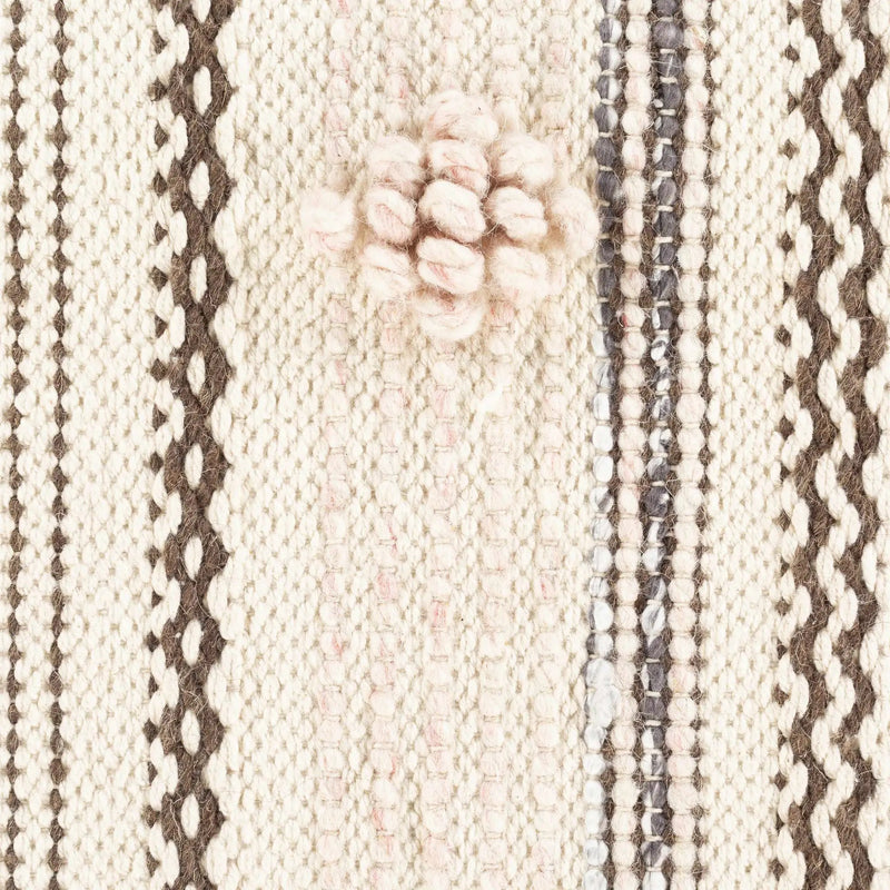 Lenorah Pink&White Textured Throw Pillow - Clearance by Boutique Rugs