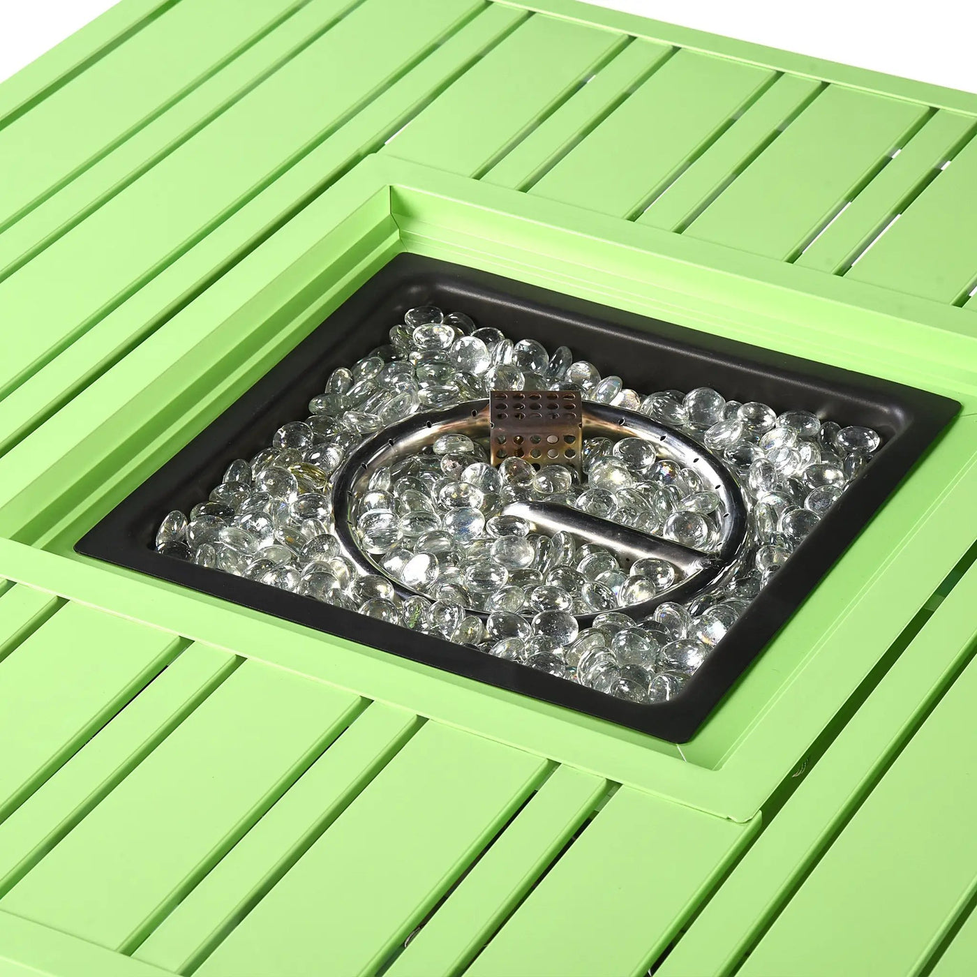 Aluminum 32-in Square Propane Fire Table with Beads, Covers and Lid by Sharicks