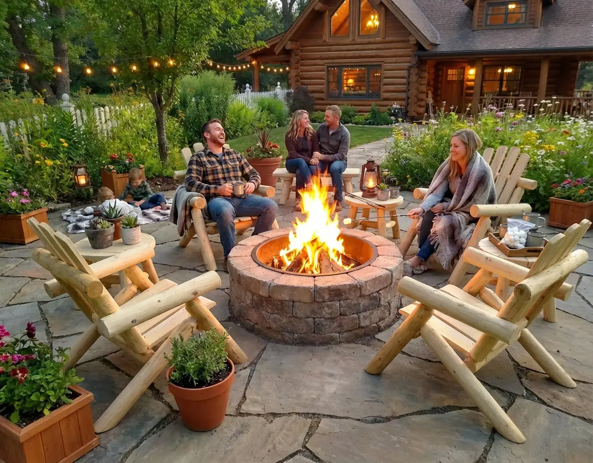 Log Wooden Deck Chair by Cedar Creek Rustic Furniture