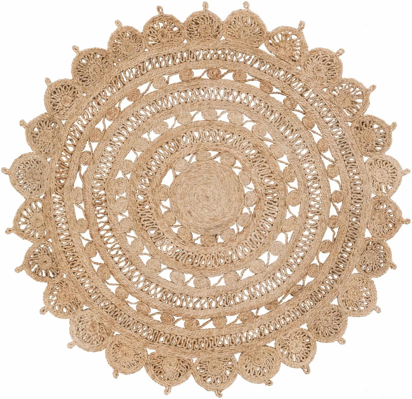 Longville Round Jute Rug - Clearance by Boutique Rugs