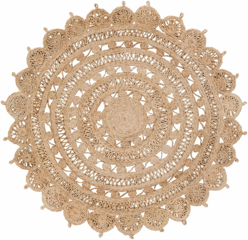 Longville Round Jute Rug - Clearance by Boutique Rugs
