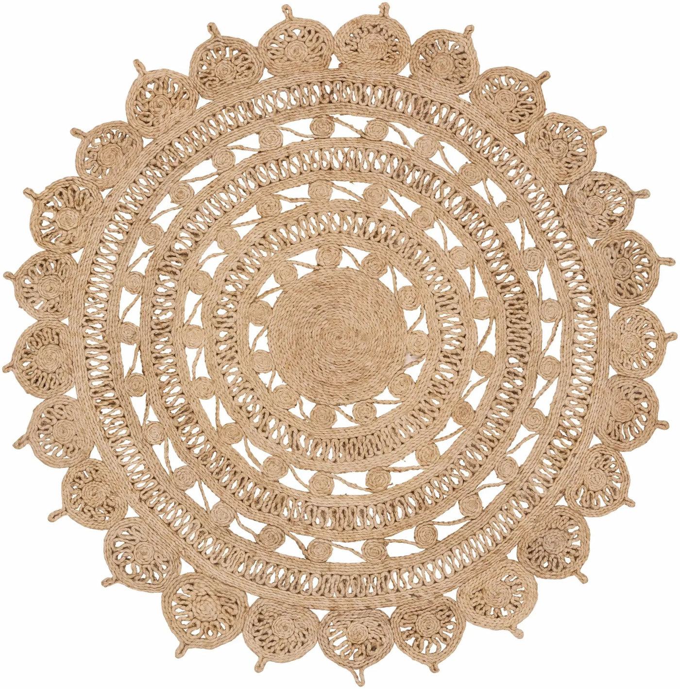 Longville Round Jute Rug - Clearance by Boutique Rugs