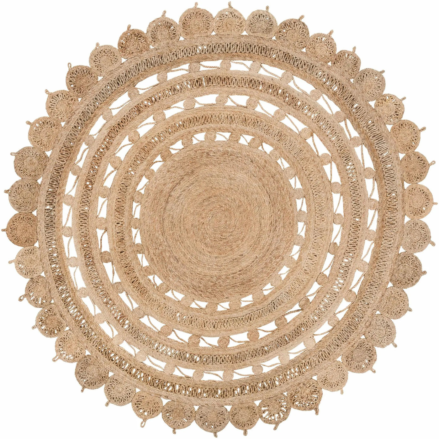 Longville Round Jute Rug - Clearance by Boutique Rugs
