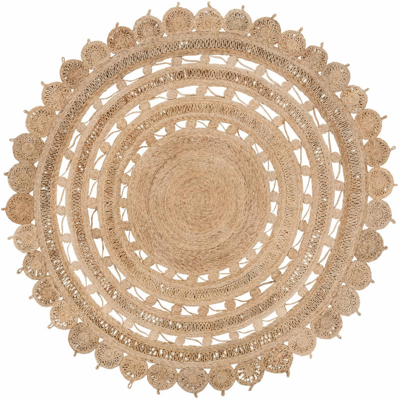 Longville Round Jute Rug - Clearance by Boutique Rugs