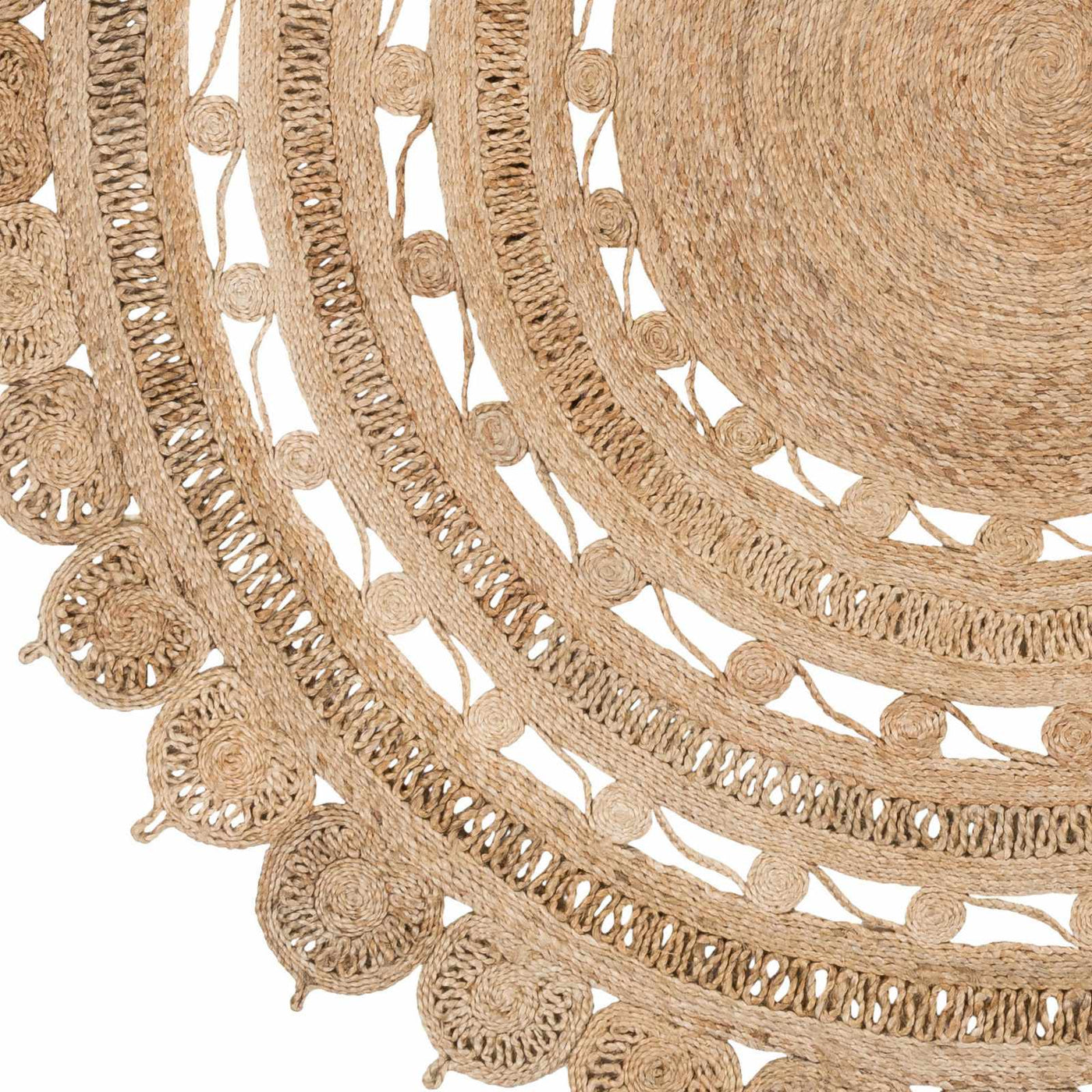 Longville Round Jute Rug - Clearance by Boutique Rugs