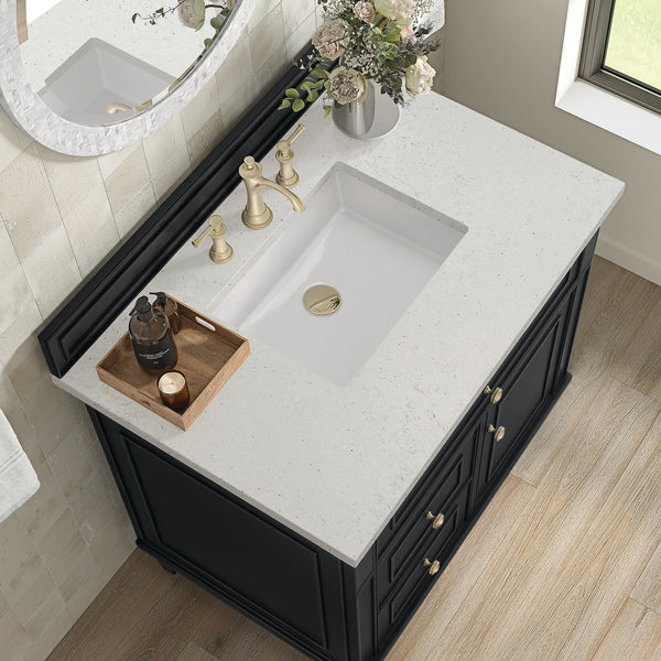 James Martin Lorelai 36" Single Bathroom Vanity, Black Onyx