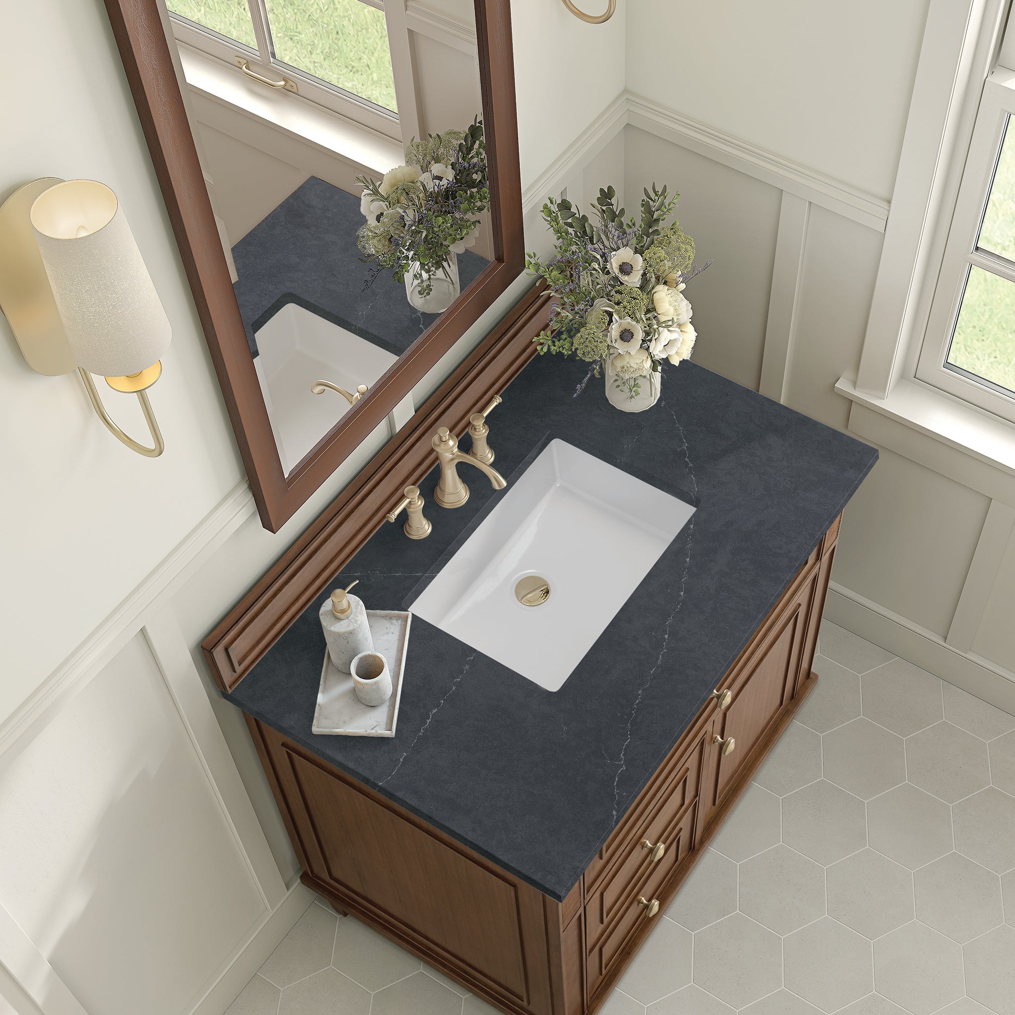 James Martin Lorelai 36" Single Bathroom Vanity, Mid-Century Walnut by James Martin