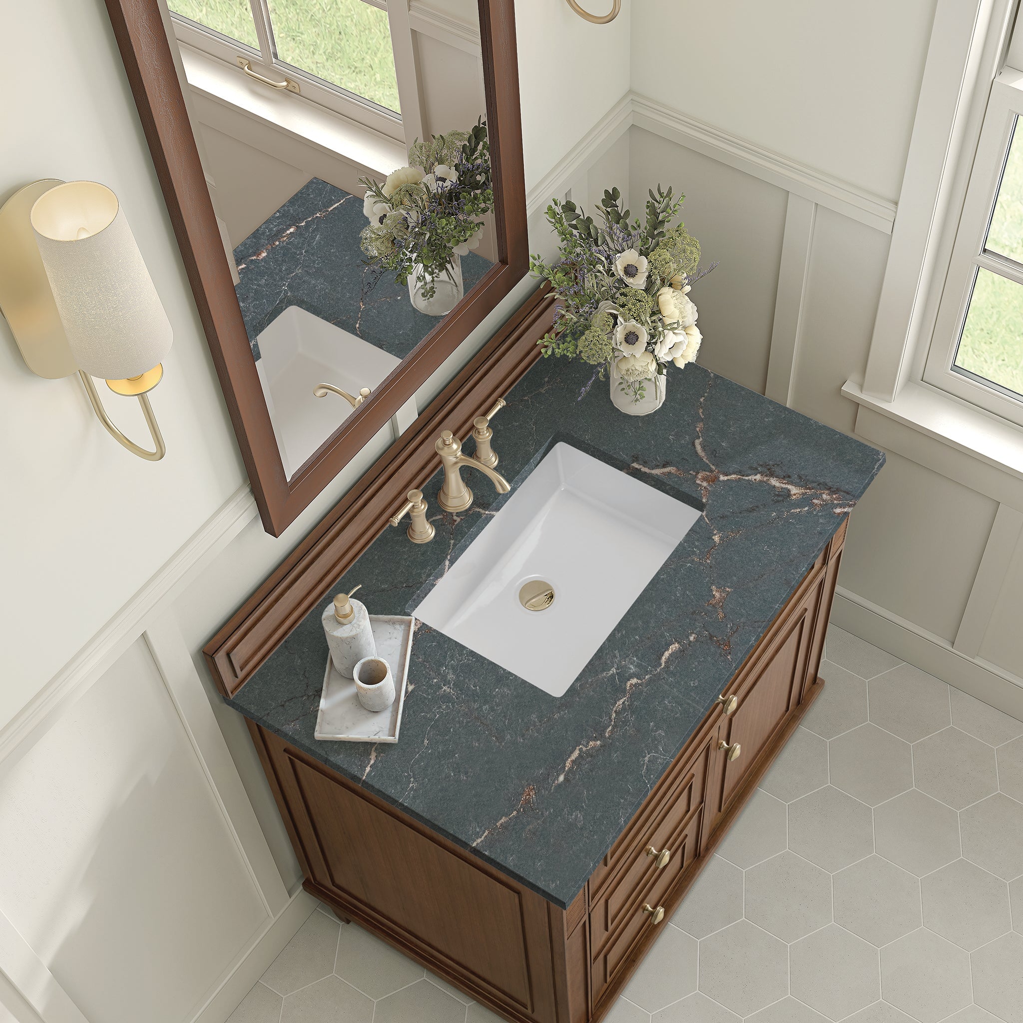 James Martin Lorelai 36" Single Bathroom Vanity, Mid-Century Walnut by James Martin