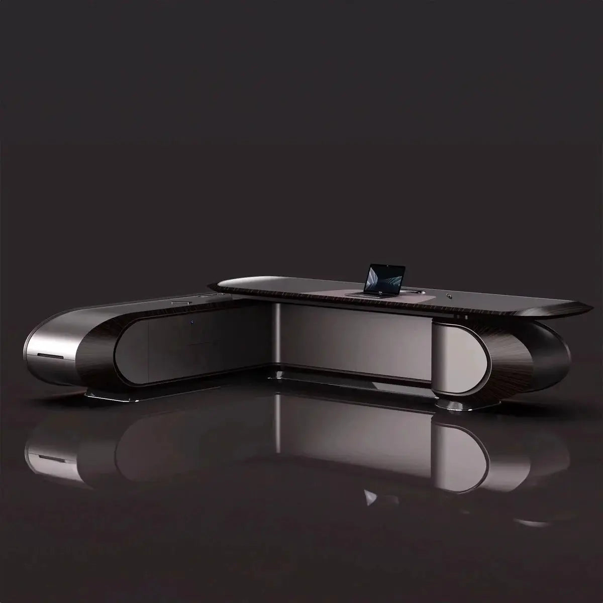 Echelon · Luxury L-Shaped Executive Desk by Arc Grove