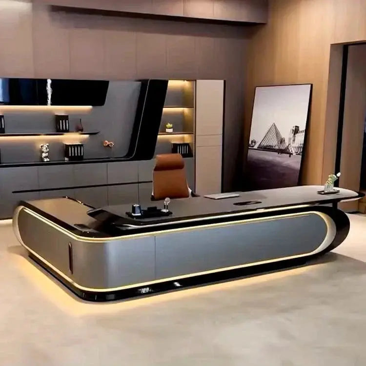 Echelon · Luxury L-Shaped Executive Desk by Arc Grove