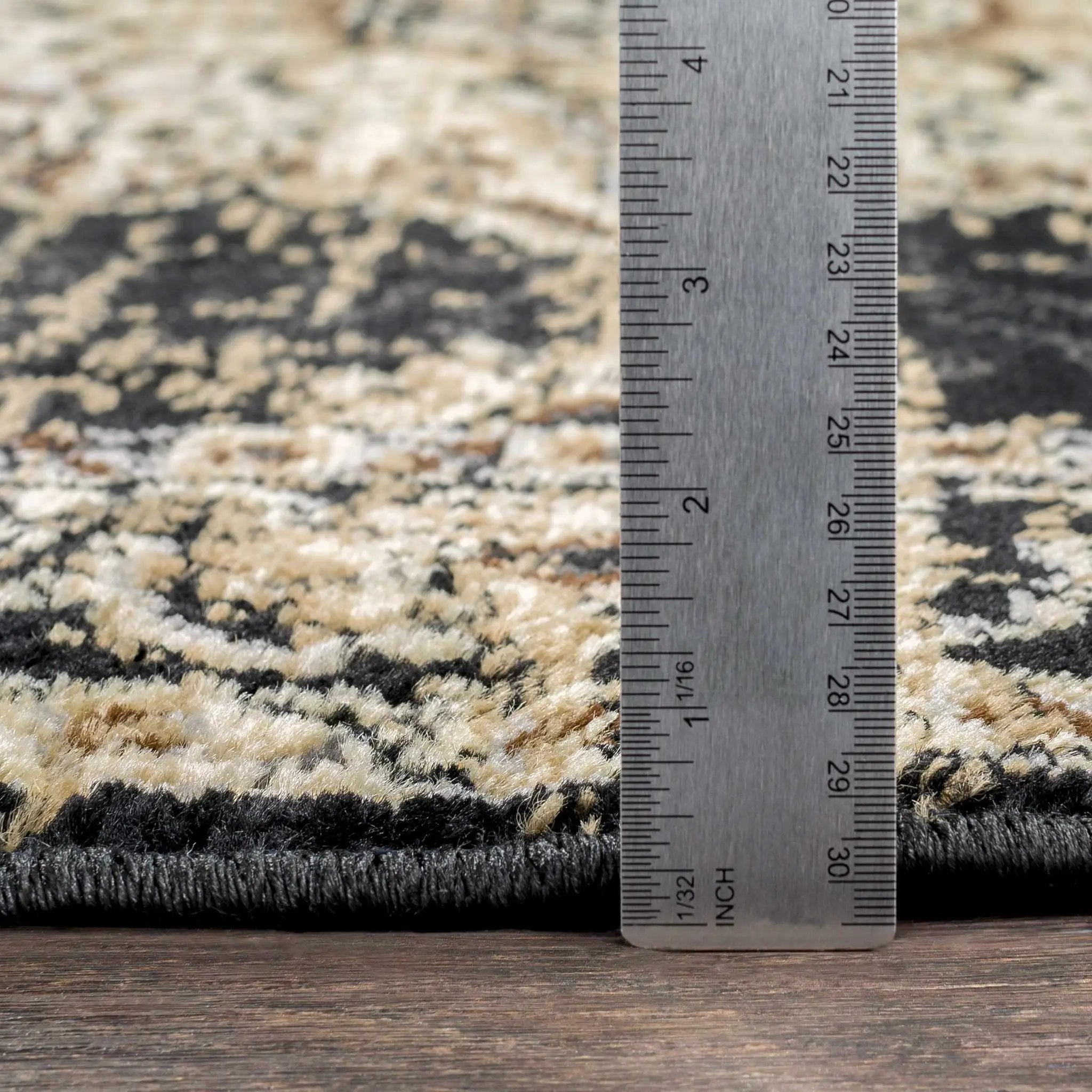 Lostwithiel Black Medallion Rug by Boutique Rugs