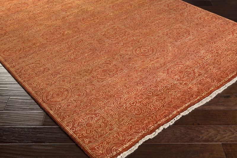 Lottsburg Premium Orange Wool Rug - Clearance by Boutique Rugs