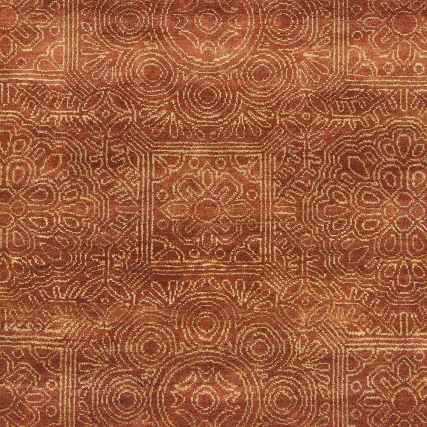 Lottsburg Premium Orange Wool Rug - Clearance by Boutique Rugs