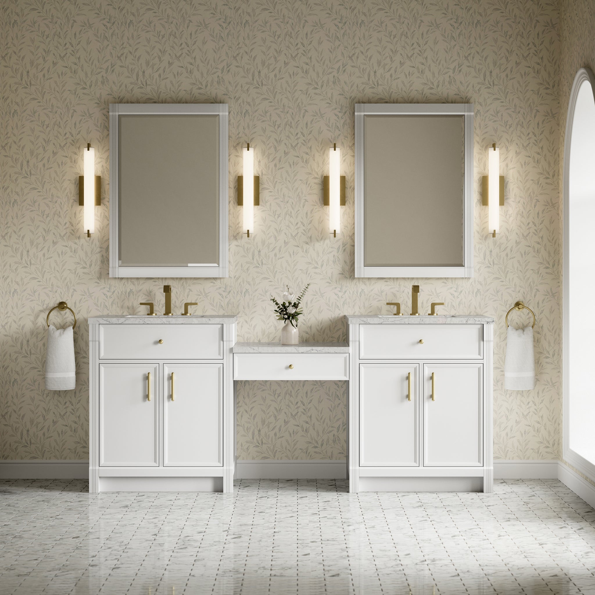 James Martin Bellshire 84" Double Bathroom Vanity, Bright White, view 31