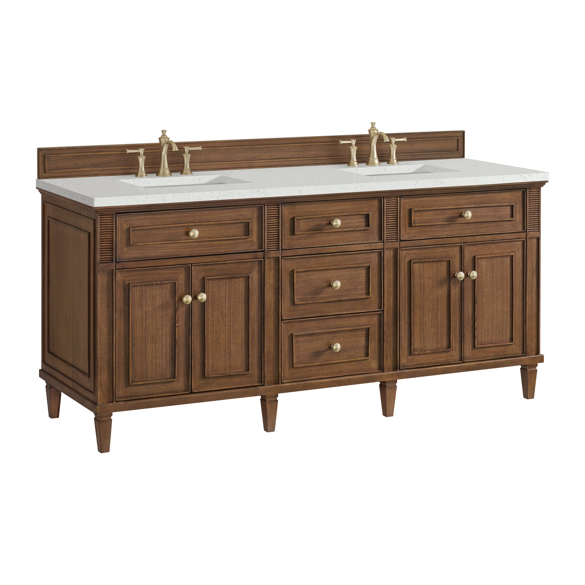 James Martin Lorelai 72" Double Bathroom Vanity, Mid-Century Walnut by James Martin