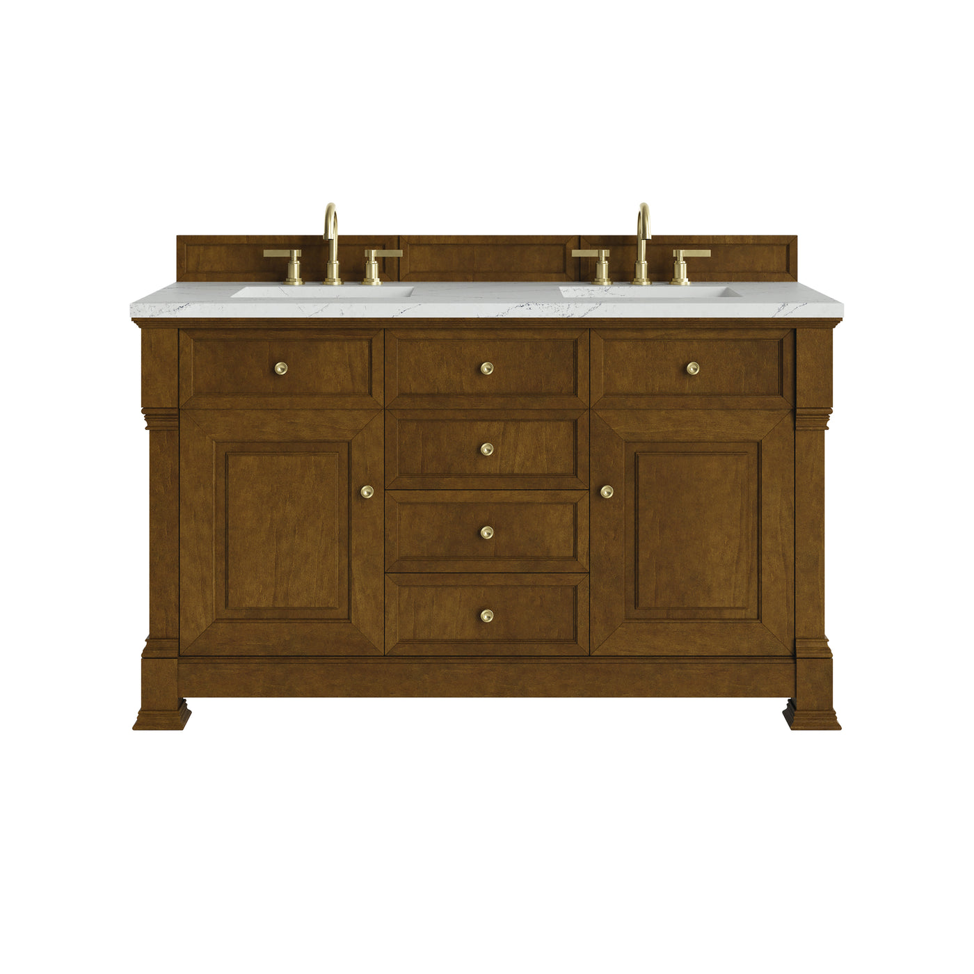 James Martin Brookfield 60" Double Bathroom Vanity, Honey Oak by James Martin