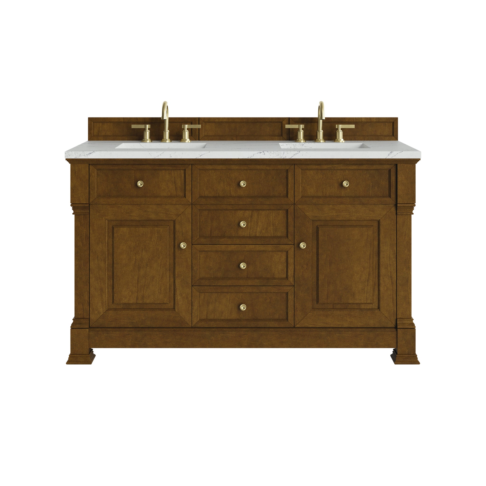 James Martin Brookfield 60" Double Bathroom Vanity, Honey Oak by James Martin