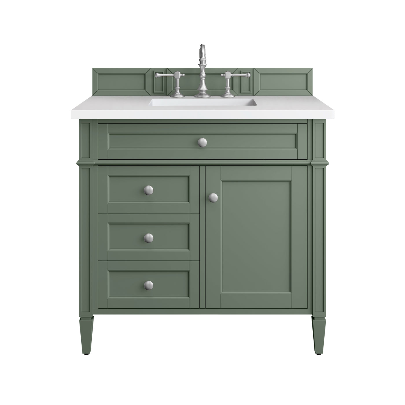 James Martin Brittany 36" Single Bathroom Vanity, Smokey Celadon by James Martin