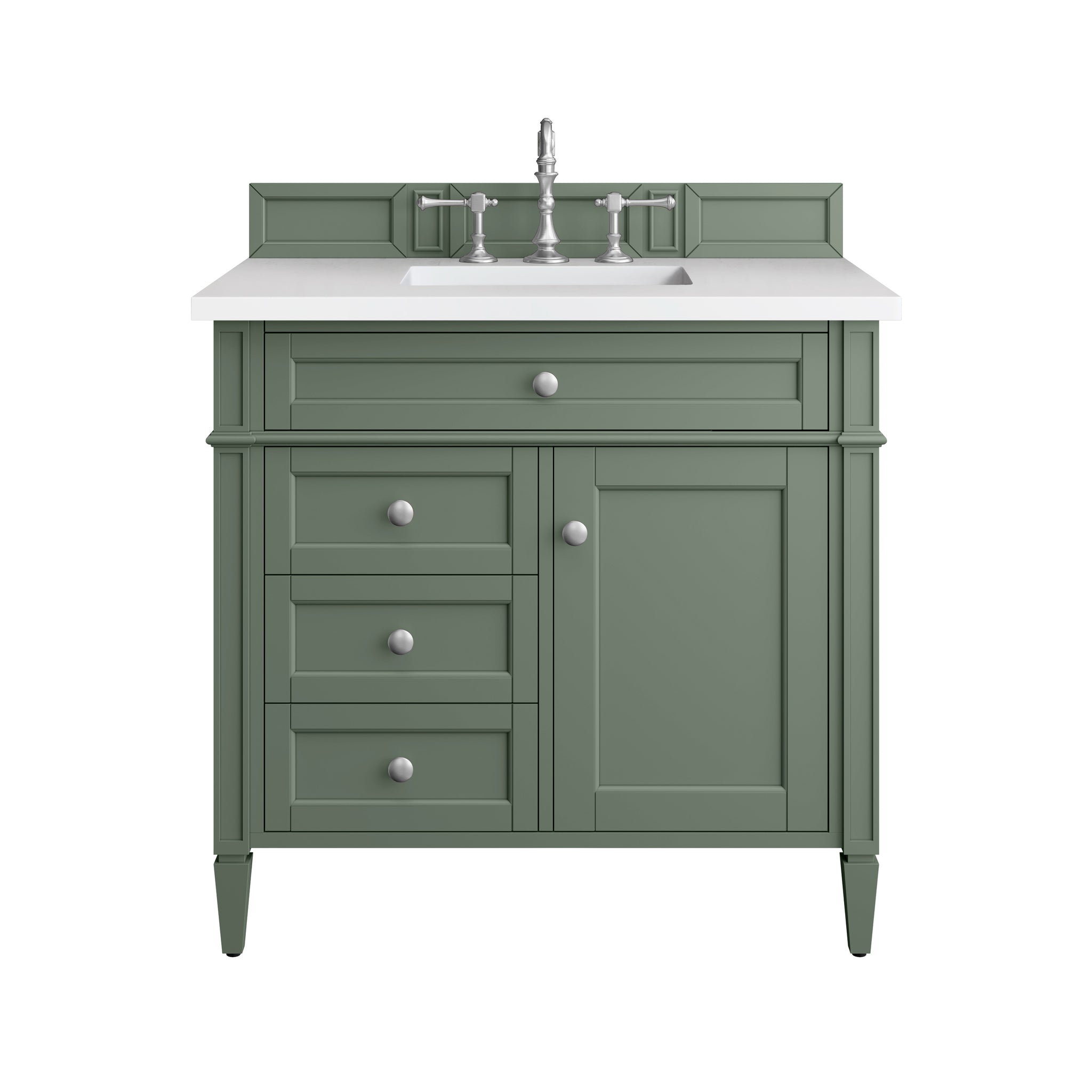 James Martin Brittany 36" Single Bathroom Vanity, Smokey Celadon by James Martin