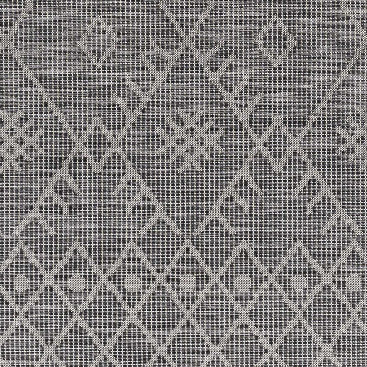 Lorena Charcoal Flatweave Trellis Outdoor Carpet - Clearance by Boutique Rugs
