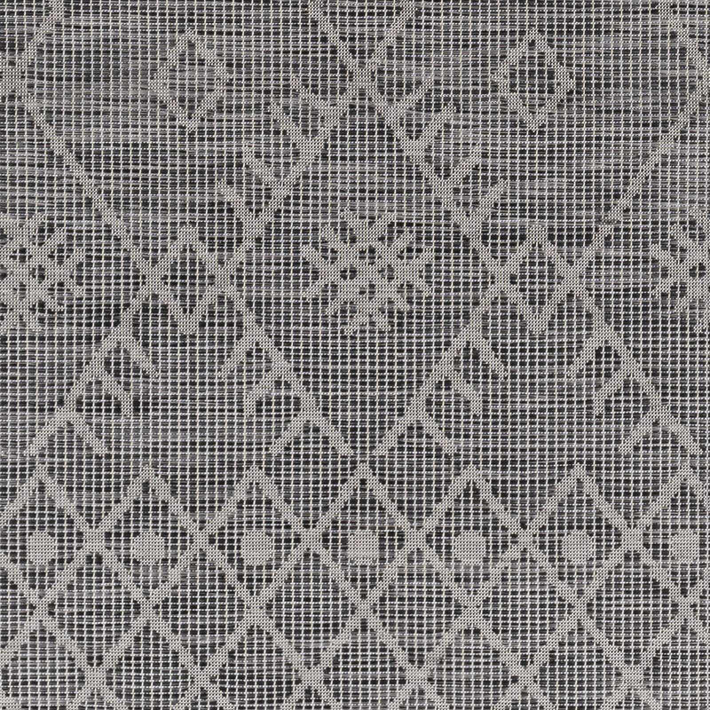 Lorena Charcoal Flatweave Trellis Outdoor Carpet - Clearance by Boutique Rugs