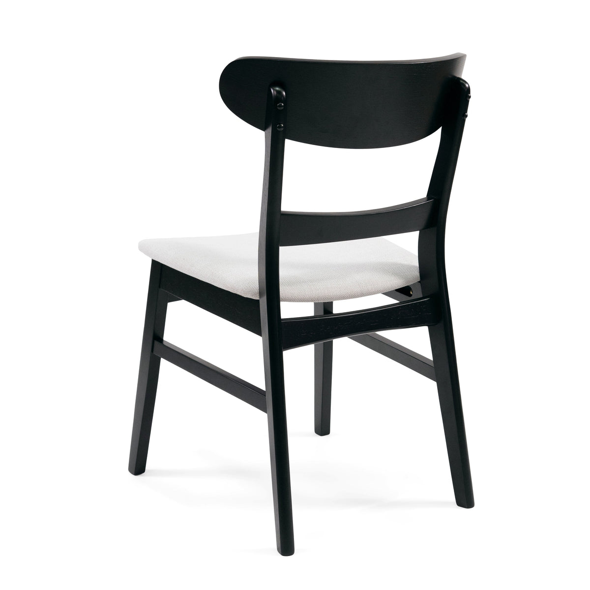 Mid-Century Dining Chair Set of 2 with Upholstered Seats - Light Beige, Mint, Light Grey, photo 9 of 10