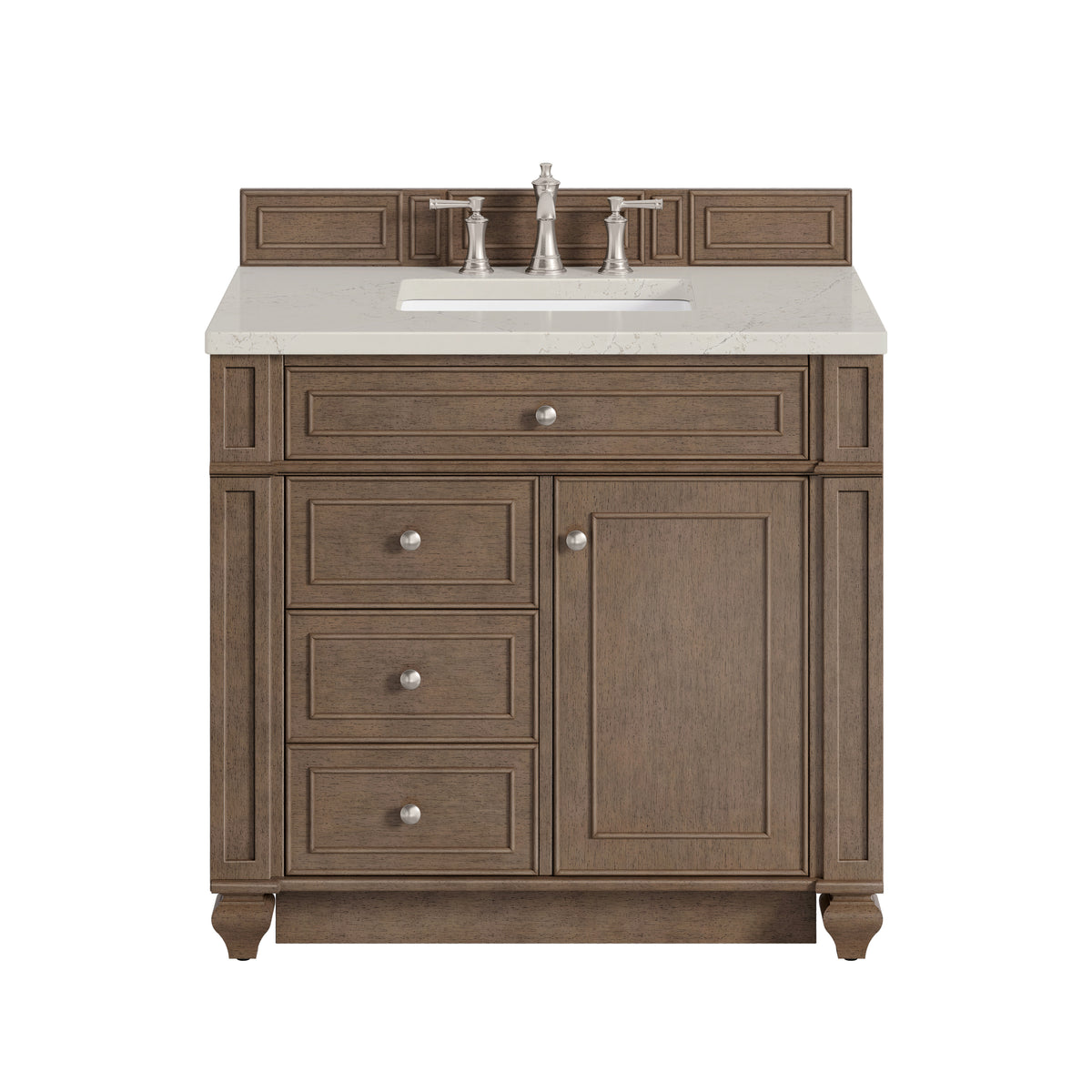 James Martin Bristol 36" Single Bathroom Vanity, Whitewashed Walnut, view 40