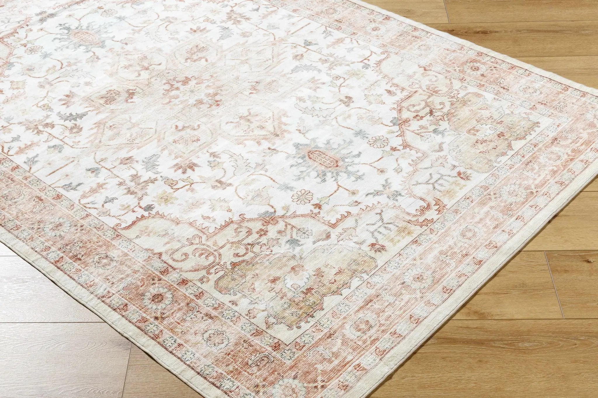 Lotan Pink Medallion Washable Area Rug - Clearance by Boutique Rugs