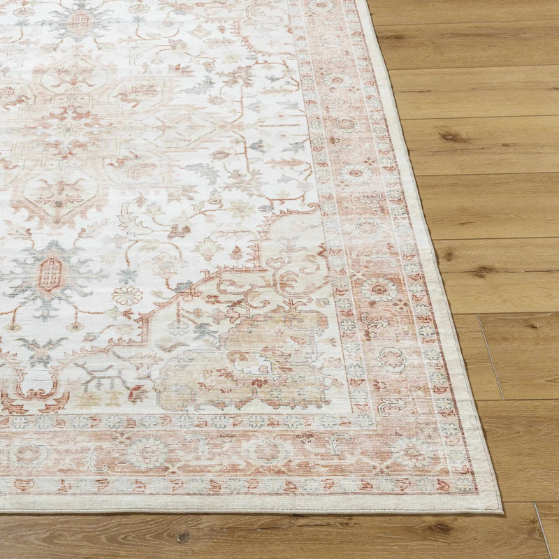 Lotan Pink Medallion Washable Area Rug - Clearance by Boutique Rugs