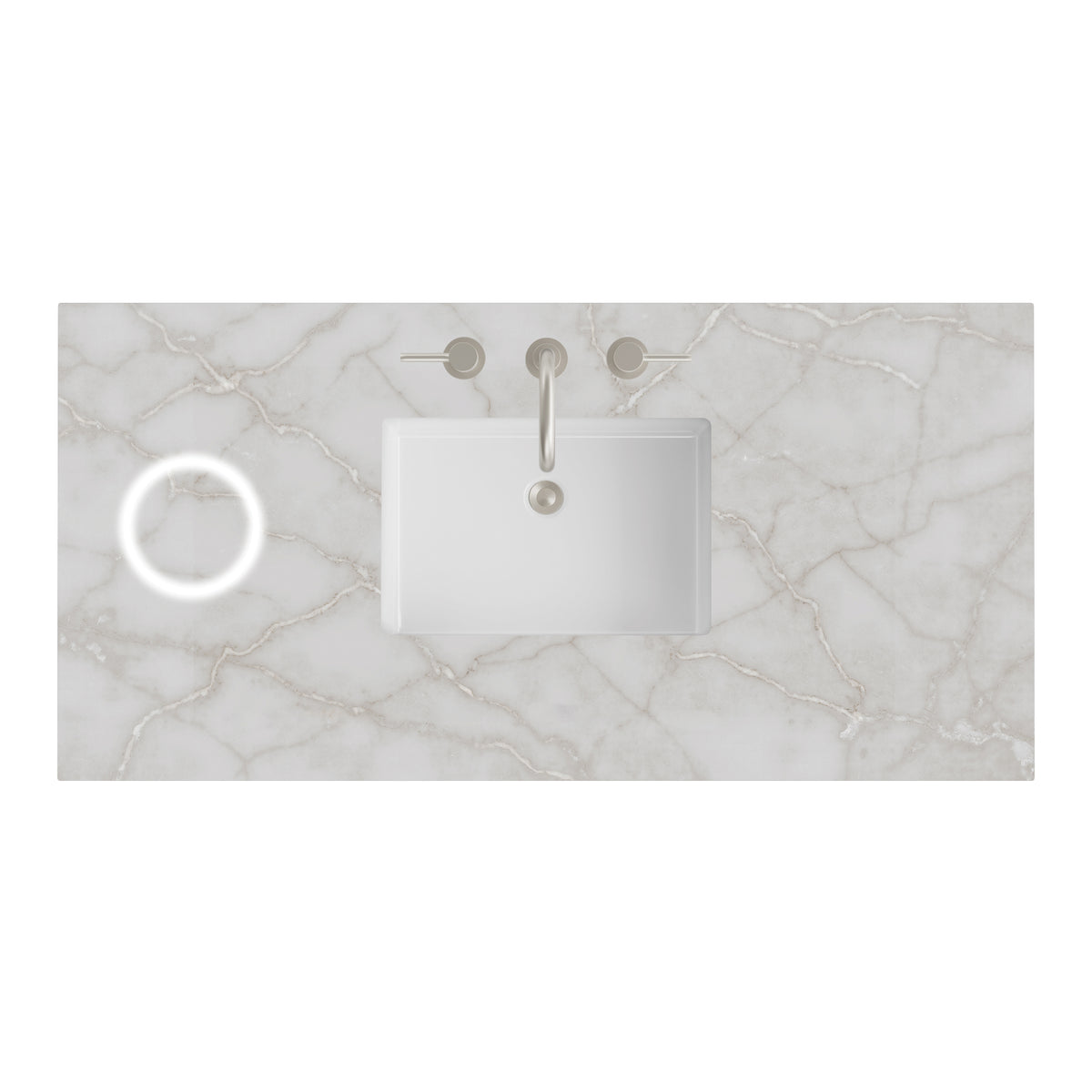 James Martin 48" Single Vanity Top with Victorian Silver (FreePower) countertop