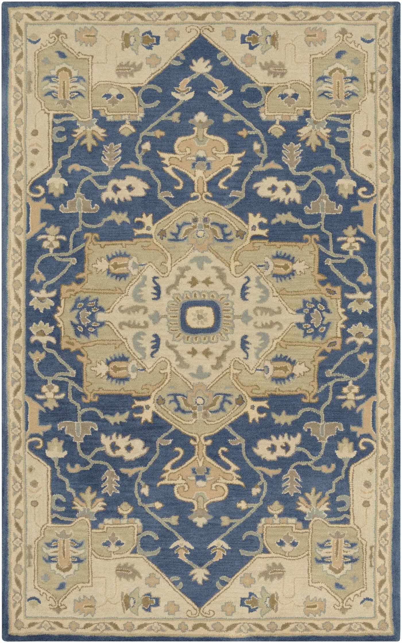 Broomfield 1145 Hand Tufted Blue Wool Rug by Boutique Rugs