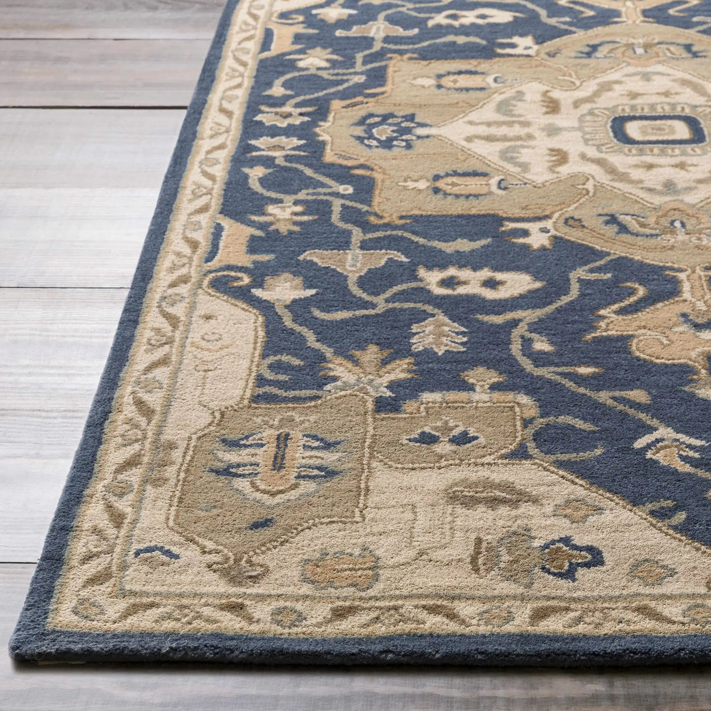 Broomfield 1145 Hand Tufted Blue Wool Rug by Boutique Rugs
