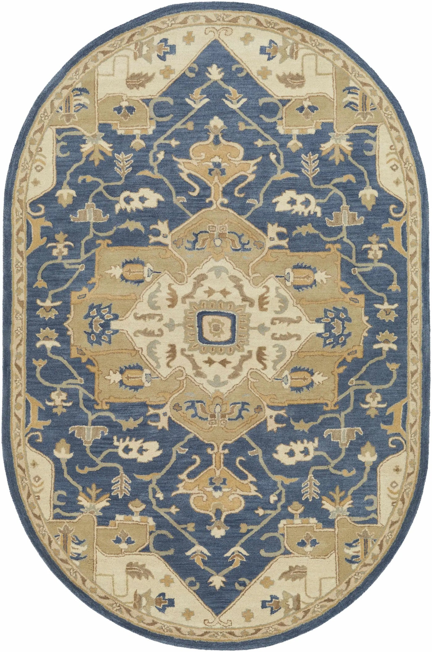 Broomfield 1145 Hand Tufted Blue Wool Rug by Boutique Rugs