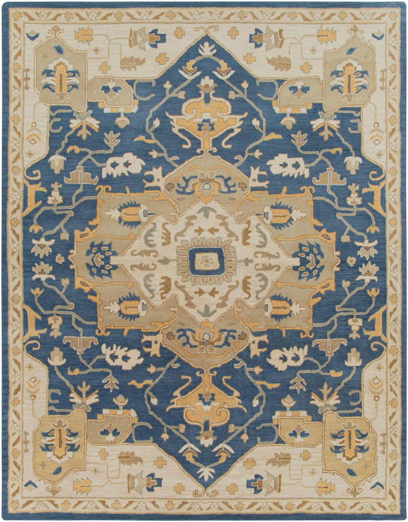 Broomfield 1145 Hand Tufted Blue Wool Rug by Boutique Rugs