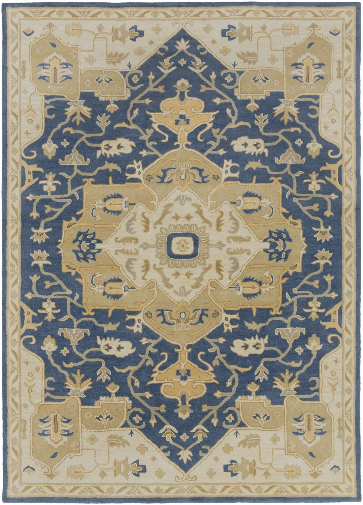 Broomfield 1145 Hand Tufted Blue Wool Rug by Boutique Rugs