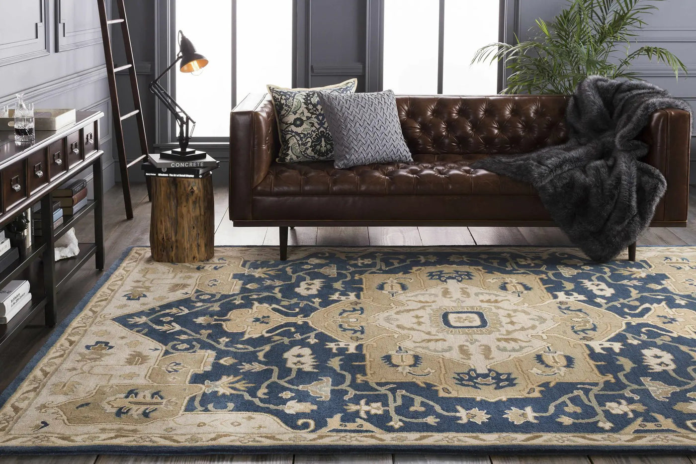 Broomfield 1145 Hand Tufted Blue Wool Rug by Boutique Rugs