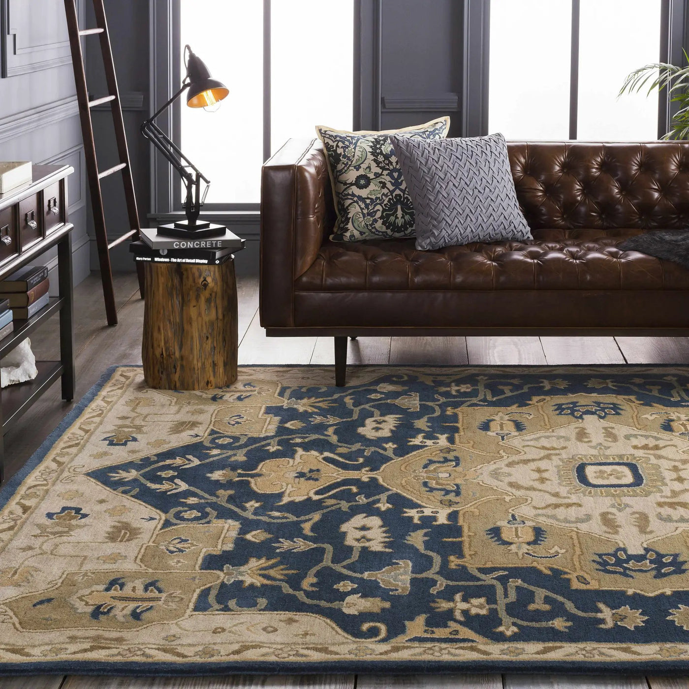 Broomfield 1145 Hand Tufted Blue Wool Rug by Boutique Rugs